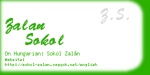 zalan sokol business card